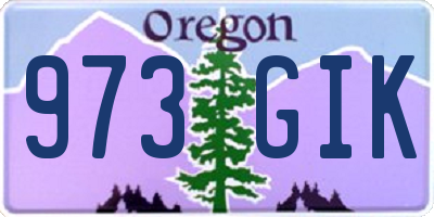 OR license plate 973GIK