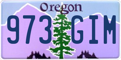 OR license plate 973GIM