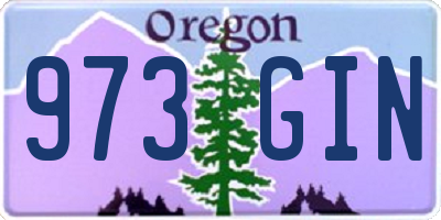 OR license plate 973GIN