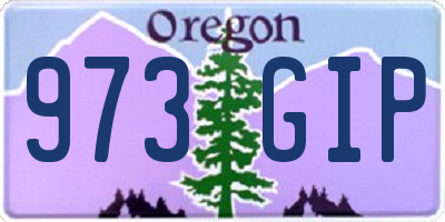 OR license plate 973GIP