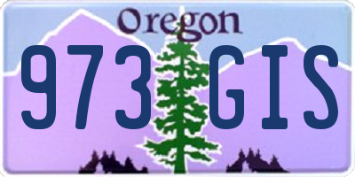 OR license plate 973GIS