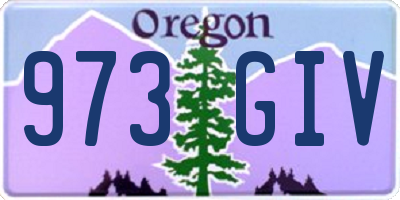 OR license plate 973GIV