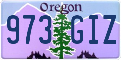 OR license plate 973GIZ