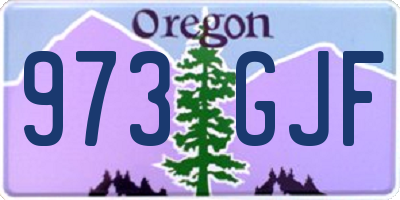OR license plate 973GJF