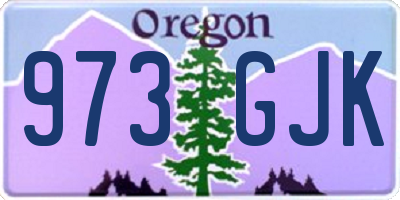 OR license plate 973GJK
