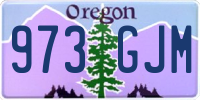 OR license plate 973GJM
