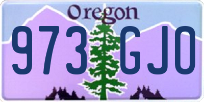 OR license plate 973GJO