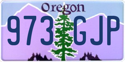 OR license plate 973GJP