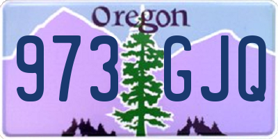 OR license plate 973GJQ
