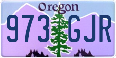 OR license plate 973GJR