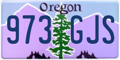 OR license plate 973GJS