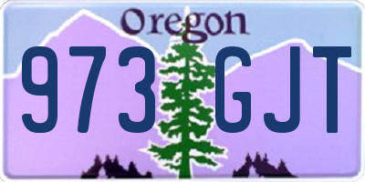OR license plate 973GJT