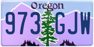 OR license plate 973GJW