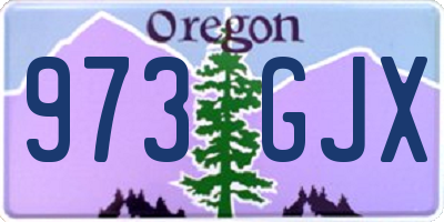 OR license plate 973GJX