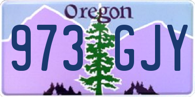 OR license plate 973GJY