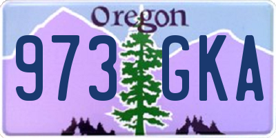 OR license plate 973GKA