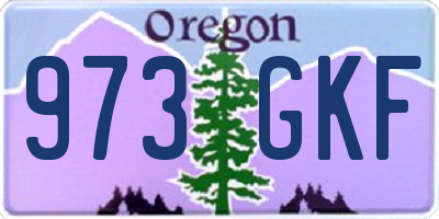 OR license plate 973GKF