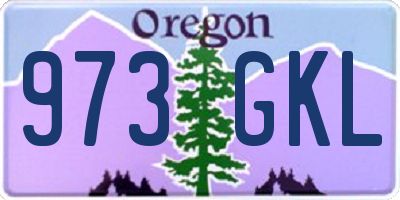 OR license plate 973GKL