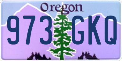 OR license plate 973GKQ