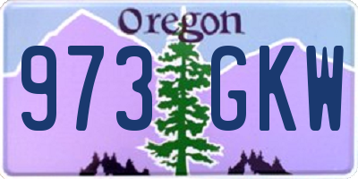 OR license plate 973GKW