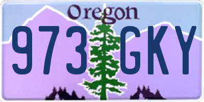 OR license plate 973GKY