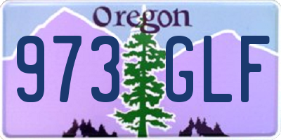 OR license plate 973GLF