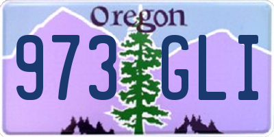 OR license plate 973GLI