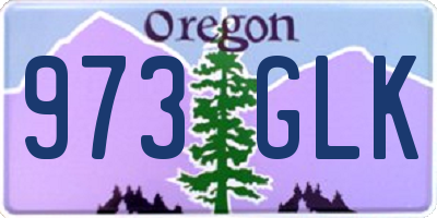 OR license plate 973GLK