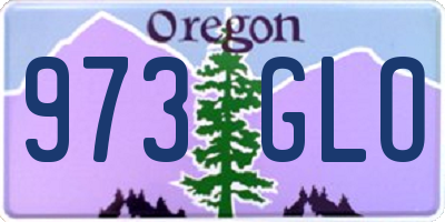 OR license plate 973GLO