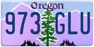 OR license plate 973GLU