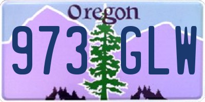 OR license plate 973GLW