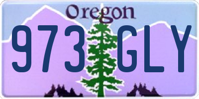 OR license plate 973GLY