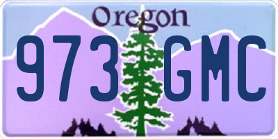 OR license plate 973GMC