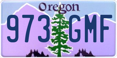 OR license plate 973GMF