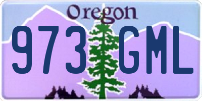 OR license plate 973GML