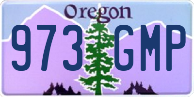 OR license plate 973GMP