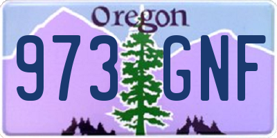 OR license plate 973GNF