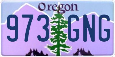 OR license plate 973GNG