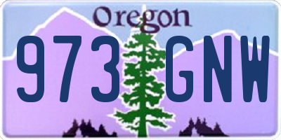 OR license plate 973GNW