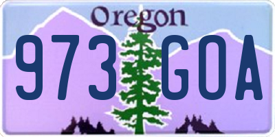 OR license plate 973GOA