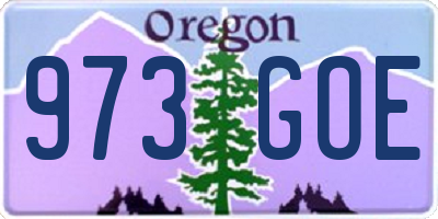 OR license plate 973GOE