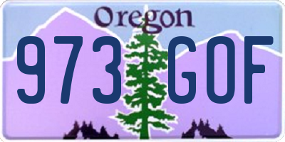 OR license plate 973GOF