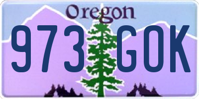 OR license plate 973GOK