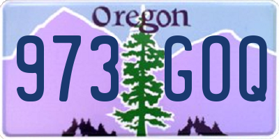 OR license plate 973GOQ