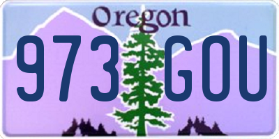 OR license plate 973GOU