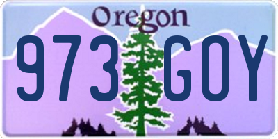 OR license plate 973GOY
