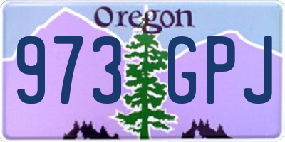 OR license plate 973GPJ