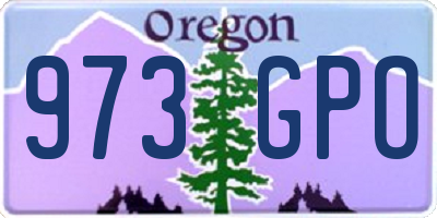 OR license plate 973GPO