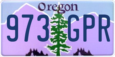 OR license plate 973GPR