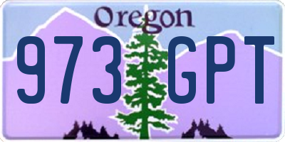 OR license plate 973GPT